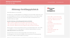Desktop Screenshot of aktivierungs-vermittlungsgutschein.de